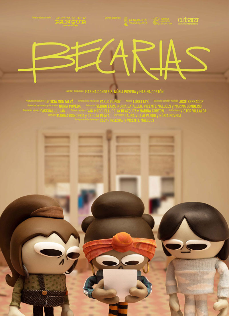 Cartel cortometraje Becarias